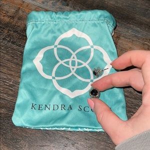 Kendra Scott Stud Earrings Silver & Black